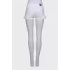 White shorts with lace