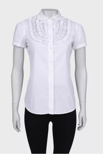 Blouse with ruffles on the chest