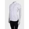 Blouse with ruffles on the chest