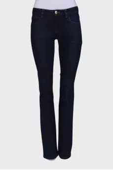 Blue jeans with gold hardware