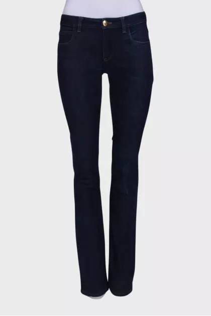 Blue jeans with gold hardware