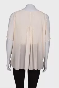 Loose silk blouse