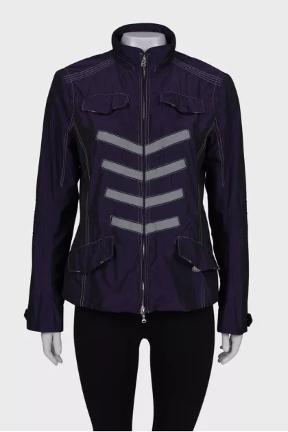 Purple zipper windbreaker