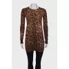 Cardigan in leopard print