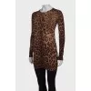 Cardigan in leopard print
