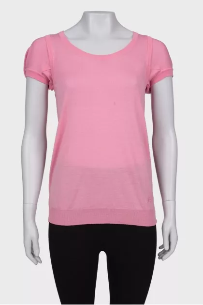 Wool pink T-shirt