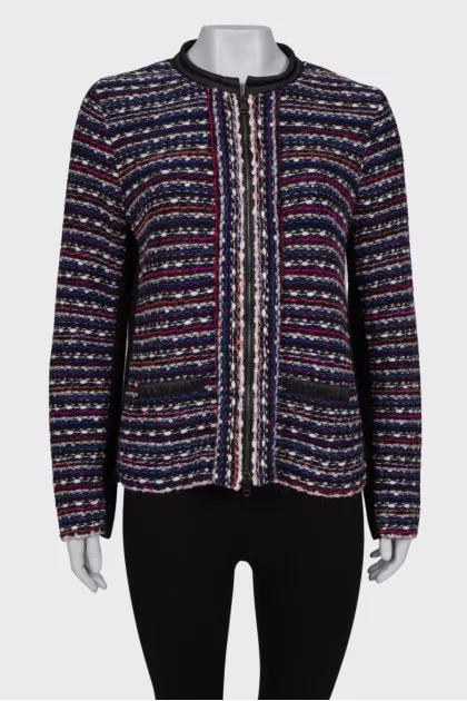 Zipped tweed jacket