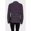 Zipped tweed jacket
