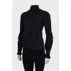 Black blouse with ruffles