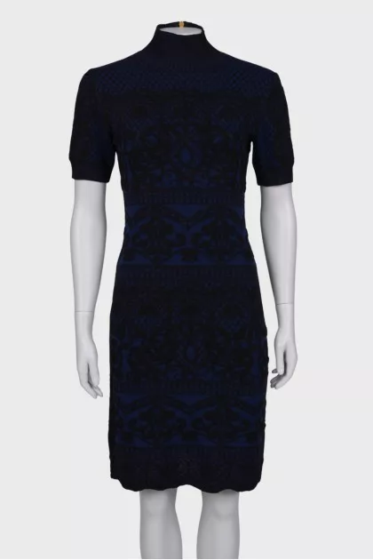 Patterned wool dress