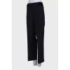 Wool navy trousers