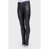 Black leather trousers
