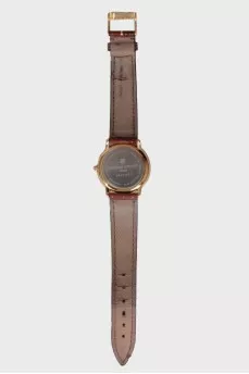 Men's watch with golden hardware