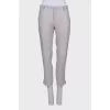 Linen light gray trousers
