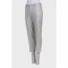 Linen light gray trousers