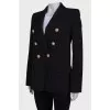 Double-breasted jacket with gold hardware