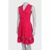 Pink v-neck dress