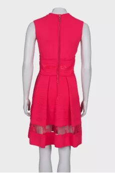 Pink v-neck dress