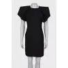 Wool dress with lantern sleeves