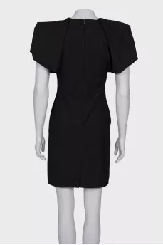 Wool dress with lantern sleeves