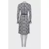 Dress with print, on the belt