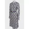 Dress with print, on the belt