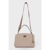 Leather bag with animal inserts