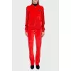 Red velor suit
