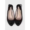 Suede high heel sandals