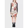 Printed dress with lace