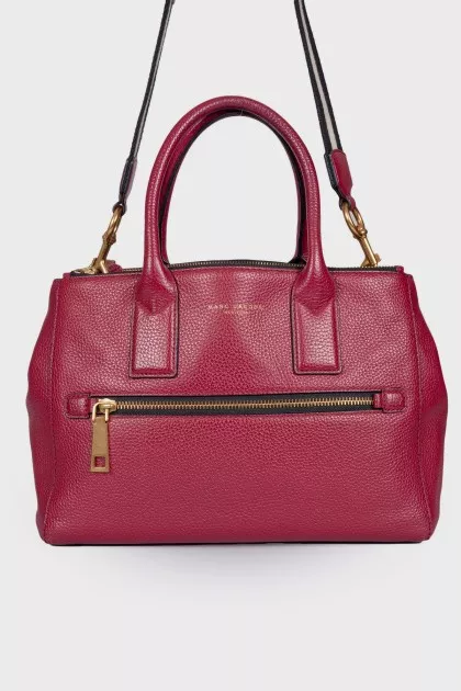 Burgundy leather bag