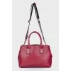 Burgundy leather bag