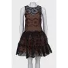 Ruffled silk dress