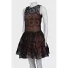 Ruffled silk dress