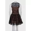 Ruffled silk dress