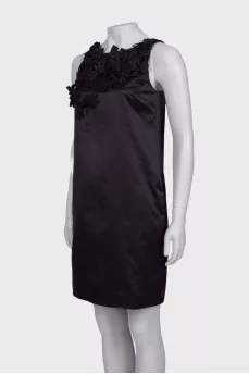 Silk navy blue dress