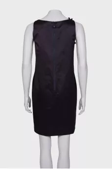 Silk navy blue dress