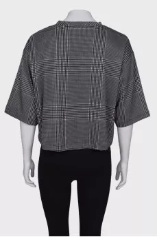 Printed plaid T-shirt