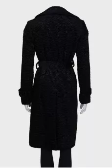 Black coat with back slit