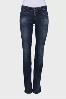 Blue distressed jeans