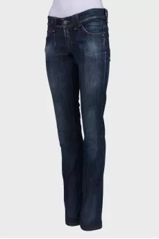 Blue distressed jeans