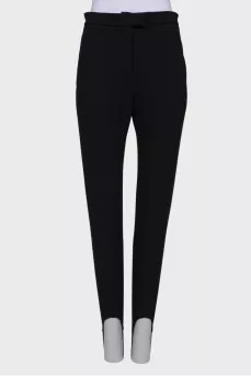 Black trousers with stirrup