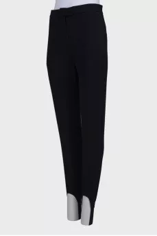 Black trousers with stirrup