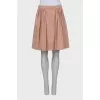 Beige pleated skirt