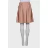 Beige pleated skirt