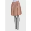 Beige pleated skirt
