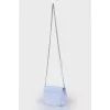Leather bag with silver strap