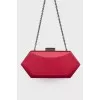 Clutch bag with metal strap
