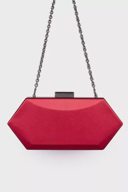 Clutch bag with metal strap