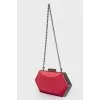 Clutch bag with metal strap